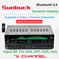 Sunbuck 7.1 Channel Power Amplifier Home Theater Karaoke Amplifier Bluetooth Stereo Surround Sound A