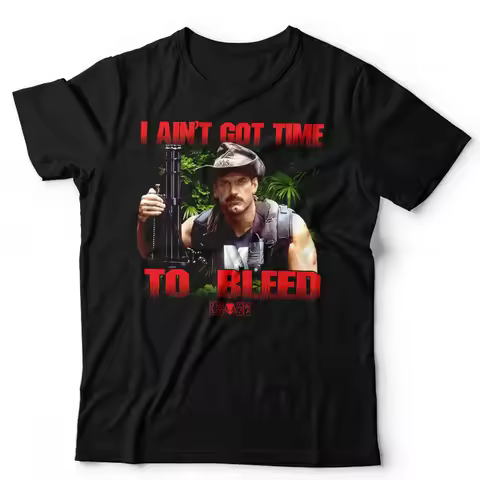 Predator T Shirt I Aint Got Time To Bleed NEW Unisex Blain Jesse Ventura Retro