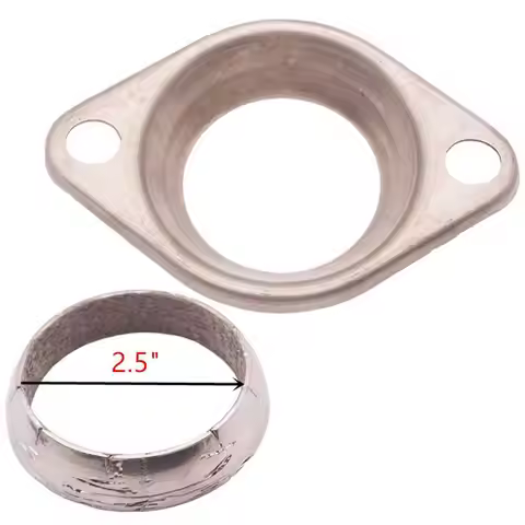 2.5 Inch JDM Header Collector Flange & Donut Exhaust Gasket Header Stainless Steel For Civic Intergr