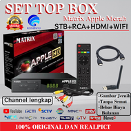 Set Top Box Matrix Apple DVBT-2 STB Antena TV Digital Wifi Merah Matrix