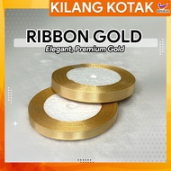 GOLD Ribbon Riben Emas 2cm 1cm wedding doorgift Riben Premium Gold