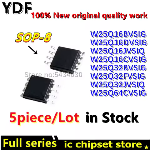 (5pcs)100% New W 25Q16BVSIG 25Q16DVSIG 25Q16JVSIQ 25Q16CVSIG 25Q32BVSIG 25Q32FVSIG 25Q32JVSIQ 25Q64C