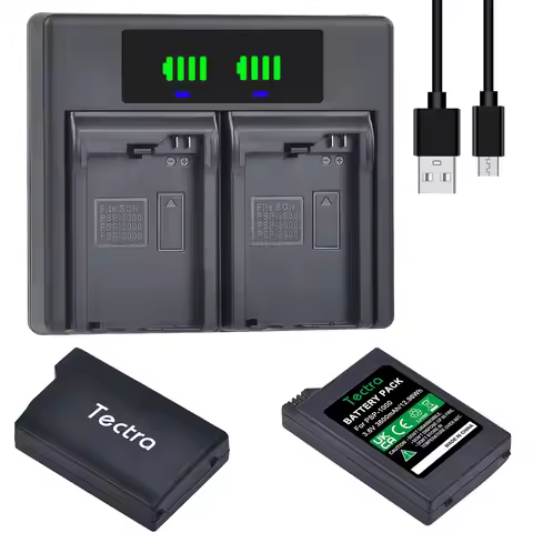 3600mAh 3.6V PSP-1001 PSP-1000 PSP1000 Lithium Rechargeable Battery Pack/Charger for Sony PlayStatio