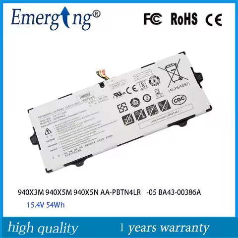 15.4V 54Wh AA-PBTN4LR Laptop Battery For Samsung 940X3M 940X5M 940X5N AA-PBTN4LR-05 BA43-00386A PBTN