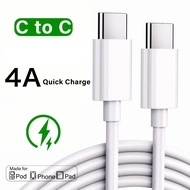 2M USB-C to Type-C for iPhone Samsung Xiaomi Phone Laptop Fast Charger
