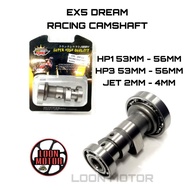 EX5 DREAM/W100 RACING CAMSHAFT HP1/HP3 53MM-56MM JET 2MM-4MM - HYPER KING