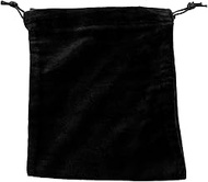 Medium Black Velvet Cremains Bag for Ashes - Medium Size 7"L x 9"H - for Holding 85 Cubic Inches of 