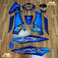 ชุดสี Wave 125i บังลม 14 ชิ้น สีน้ำเงินฟ้า ติดลาย i ปี2007น้ำเงิน