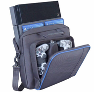 #N/A - 相容PS4單肩收納背包 相容PS4 slim 包 相容PS4主機包尼龍遊戲主機包相容PS4雙肩包（相容PS4黑色無logo手提皮）#Q901023616