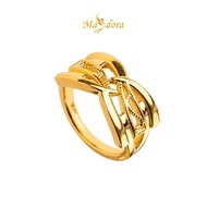 MASDORA 999 Gold Ring Rings Cincin Emas ~ Golden Ripped Ribbon (EMAS 999/24K)