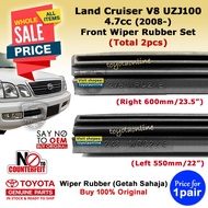 (LC100) Land Cruiser V8 4.7 (2008-) Wiper Rubber set UZJ100 (23.5" + 22") 85214-48010 85214-30380