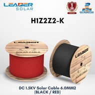 LEADER (H1Z2Z2-K) DC 1.5KV Solar Cable 6.0MM2 PV Cable 1Meter (Black / Red)