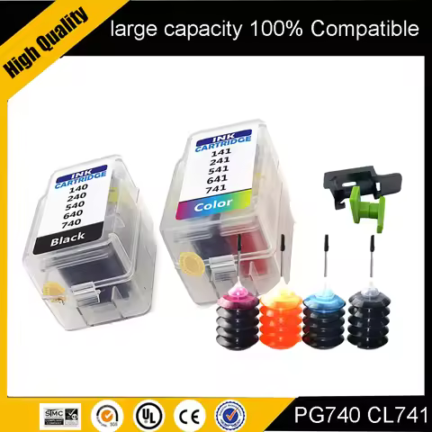 Smart ink Cartridge For Canon PG740 740XL CL741 741XL Compatible for Canon Pixma MX517 MX437 MX377 M