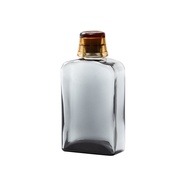 [特價]【日本ideaco】復古風漱口水用玻璃空瓶(附漱口杯)-400ml