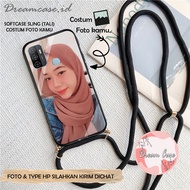 [SS] SOFTCASE SLING GLASS KACA COSTUM FOTO SENDIRI ALL TYPE HANDPHONE OPPO VIVO XIAOMI REALME SAMSUN