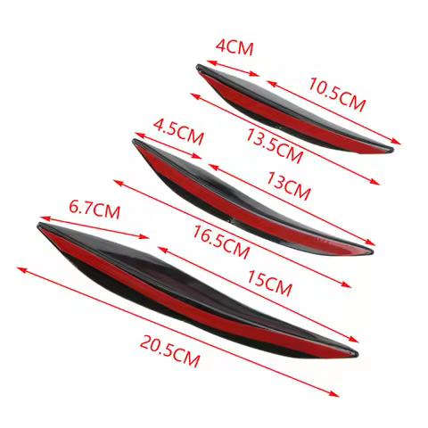 6pcs Universal Front Bumper Decoration Diffuser Splitter Spoiler For Golf 7 Spoiler Mitsubishi Outla
