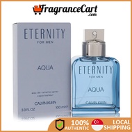 Calvin Klein Eternity Aqua EDT for Men (100ml) [Brand New 100% Authentic Perfume FragranceCart] Eau de Toilette Man CK Blue Woody Aromatic