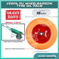 Agrishop 15" VESPA PU Wheelbarrow Heavy Duty Oil Palm / Tayar PU Kereta Sorong VESPA Sawit 15" 3.50-