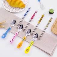 [SG STOCK] Stainless Steel Dinnerware Children Day  Gift Birthday Spoon Fork for Kids Dinnerware for Kids Goodie Bag