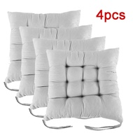 ✘ 4PCS Non-slip Dining Chair Cushion with Lace Square Solid Color Polyester Padded Living Room Office Chair Cushion 40x40cm