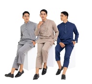 👍 Baju Koko Setelan Pria, Baju &amp; Celana Bahan Cotton, Nyaman dan