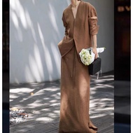 National Style Old Money Style Fashion Suit For Women Simple And Relaxed Style Loose Linen Suit And 