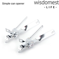 WISDOMEST Tin-Opener, Manual Stainless Steel Food Can Opener, Durable Multifunctional Bottle Opener 