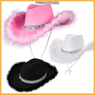 FREEWOODIEGI Cowgirl Hat Sequin Funny Performance Cowboy Accessory Women Sequin Cowgirl Hats