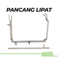 Pancang Lipat Stainless Steel Rod Holder Rod Stand Kolam Pancing Fishing Tackle Ikan Besar Heavy Dut