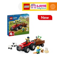 Lego Red Farm Tractor with Trailer & Sheep Building Blocks for Kids 4y+