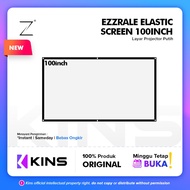 LAYAR Ezzrale Elastic Screen 100 & 120 Inch White Projector Screen 220x130cm & 226x149cm With Adhesi