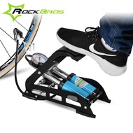 ROCKBROS Double Cylinder Iron Steel Inflator Bicycle Foot-operated Air Pump