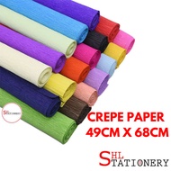 49cm x 68cm Colour Crepe Paper / Kertas Warna Crepe 皱纹纸 Paper For Flower / Decoration / Art / Hand C