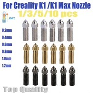 HB For Creality Ender 3 V3 KE K1/k1 Max Nozzle 0.4 0.6 0.8mm Nozzles Hard Steel Copper plated Brass 