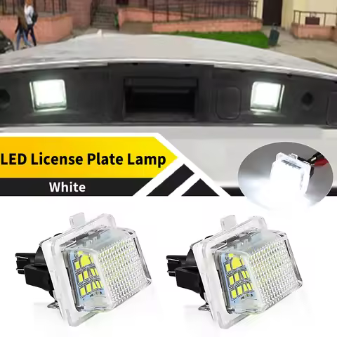 2PC White 6000K LED Rear License Plate Light for Mercedes Benz C-Class W204 2D/4D/5D 2007-2011 W205 