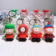 Cartoon South Park Keychain PVC Kawaii Figure Model Key Ring Bag Pendant Kids Gifts decfeyemy