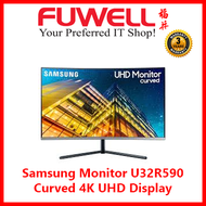 Samsung U32R590CWE 31.5" Curved 4K UHD Display Monitor [3 Years Local On-Site Warranty]