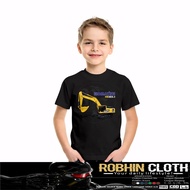 Children's T-shirt Excavator T-shirt Komatsu HB365-1 Heavy Equipment Operator Distro T-shirt