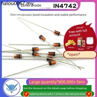 1N4742A IN4742 4742 In-Line Glass Voltage Regulator Tube Voltage Regulator Diode 1W 12V (50 Pcs)