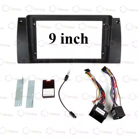 Ownice 9" Car Radio Navigation Fascia Frame Adapter Canbus Box Decoder for BMW 5 Series E38 E39 E53 
