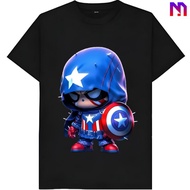 T-Shirt T Shirt Men Boys Girls Unisex Marvel Captain Captain America America USA USA 3D 3 D 3 Three 