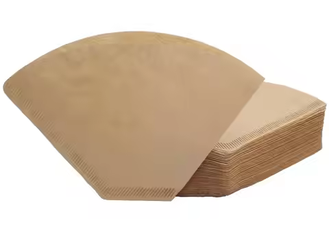 Cone Coffee Filter 8-12 Cup, Unbleached Natural Paper, No Blowout, Disposable for Pour Over and Drip