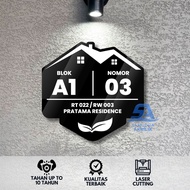 Aesthetic Acrylic House Numbers Custom Stick-Onbebass | Acrylic House Address Number Plate D8