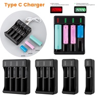 USB Fast Battery Charger for Rechargeable Li-Ion Batteries 18650 16340 26650 2 Slots