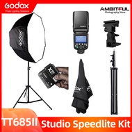 Godox TT685II TT685-II TT685 II Speedlite Studio แฟลช80Cm Octagon ร่ม Softbox + X2 Trigger + 200ซม.ข