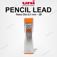Uni Nano Dia Pencil Lead 0.7 mm 2B Mechanical Pencil Lead 2B - 0.7 mm DiM