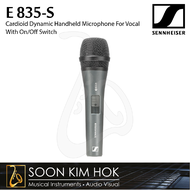 SENNHEISER E 835-S Cardioid Dynamic Handheld Microphone For Vocal With On/Off Switch (E835-S)