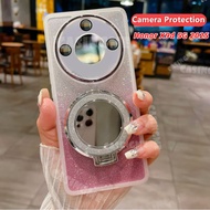 Honor X9d 5G 2025 Mirror Magnetic Bracket Glitter Casing For Honor X9d X9 X 9d HonorX9d X9c X 9 d X9