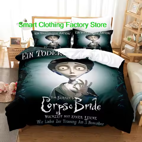 Tim Burton's Corpse Bride Bedding Set Single Twin Full Queen King Size Bed Set Teenagers Bedroom Duv