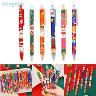 COLO 10 Pcs Christmas Gel Pen Funny Writing Pens Retractable Gel Pen for Kids Student Game Rewards C